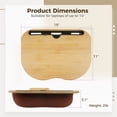 thumbnail image 4 of Lap Desk with Pillow Cushion, Portable Bamboo Laptop Stand with Slot for Tablet / Phone, Lightweight Laptop Desk Tray, Computer Bed Table for Home Travel, Support up to 14" Laptops, 4 of 6
