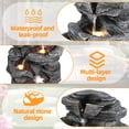 thumbnail image 4 of Trendix Cascading Rock Water Fountain with LED Warm Light, Outdoor Multi-Tier Resin Fountain for Patio Backyard Garden Decor, Landscape, 4 of 7