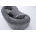 Miekor Furniture Crescent-shaped sofa, modern low-back design with deep ...