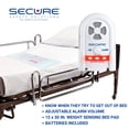thumbnail image 3 of Secure Safety Solutions Bed Exit Alarm for Elderly Adults - 12x30 Long-Term Weight Sensing Pad, 80-120 dB Monitor - Fall Prevention for Seniors, Dementia Patients, Alerts Caregiver When They Get Up, 3 of 9