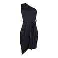 thumbnail image 4 of Dresses for Women 2023 One Shoulder Dresses for Women Sleeveless Sexy Solid Color Belted Mini Dress Slim Fitted Elegant Formal Cocktail Dresses, 4 of 6