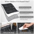 thumbnail image 4 of 5x7 Washable Rugs Non Slip Scalloped Area Rug for Bedroom Soft Low Pile Solid Large Bedroom Throw Carpet Stain Resistant Classic Neutral Area Rug Boho Rugs for Kitchen Nursery, Black, 4 of 9