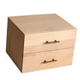 thumbnail image 3 of Caja de almacenamiento de aceites esenciales, soporte de madera para almacenamiento, 2 cajones, presentación para el hogar, organizador de aceites de, 3 of 8