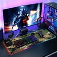 thumbnail image 6 of RGB Gaming Mouse Pad 15W Wireless Charging Large Waterproof Desk Mat 13 Light Modes Mousepad 31.5x11.8 Green Brown Camouflage, 6 of 6