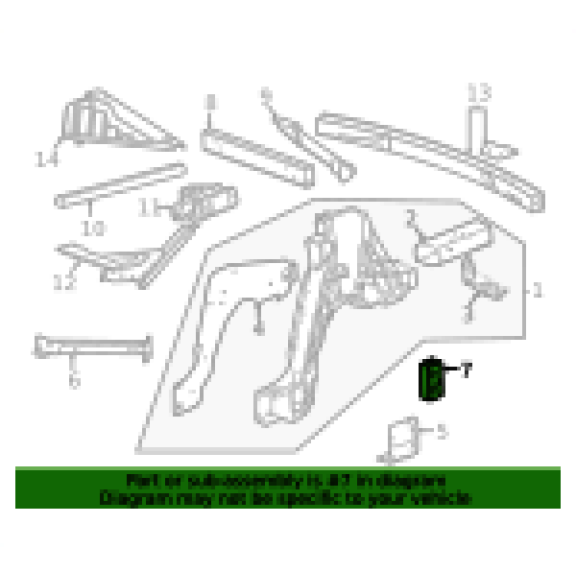 2021 Chevrolet Corvette Bumper 84128512 RIGHT F Reinforcement