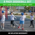 GoSports Soft Skin Foam Dodgeballs for Kids & Adults 6 Inch, Outdoor