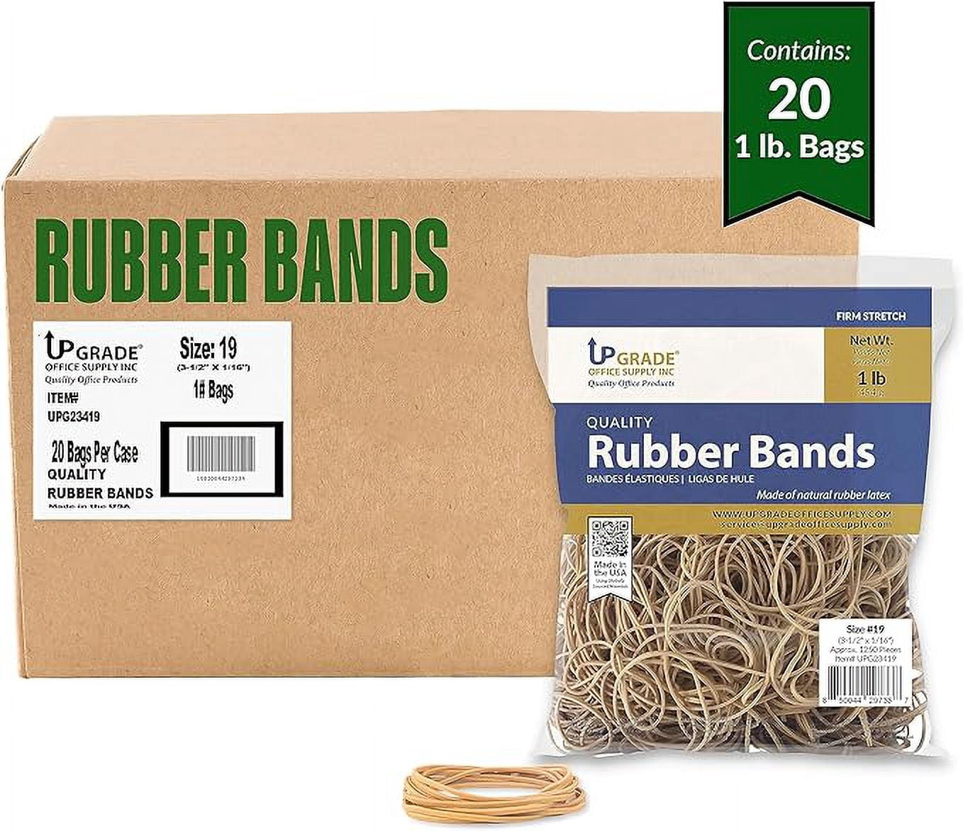 Universal Rubber Bands, Size 32, 0.04" Gauge, Beige, 1 Lb Box, 820/Pack