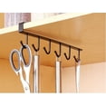 thumbnail image 2 of Kitchen Storage Rack, Staron 2026 Iron Hanging Hook Organizer, White Bathroom Shelves Cupboard Chest for Sundries Installation, Black, 2 of 2