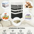 thumbnail image 5 of HonorHut Large Foldable Laundry Basket Hamper Freestanding Laundry Hamper Waterproof Clothes Hamper with Reinforced Handles 2 PCS Black Stripe 15.7x11.8x23.6Inch 75L, 5 of 7
