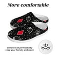 thumbnail image 6 of Kdxio Card Suits Women's Men's Slippers Plush Slip-On House Slipper for Winter Indoor Soft Cushion Non-slip Fluffy Slides Slippers-13, 6 of 7