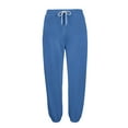 thumbnail image 5 of WTOBBY Men's Relaxed Fit Casual Sweatpants, Stretch Waistband with Drawstring for Sports and Everyday Wear, Comfortable and Easy Move, Soft Fleece Lining,Blue L, 5 of 8