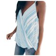 thumbnail image 2 of Idoravan Tank Tops for Women Women's Spring/Summer Sleeveless Stripe Spliced Loose Casual Halter Top, 2 of 7