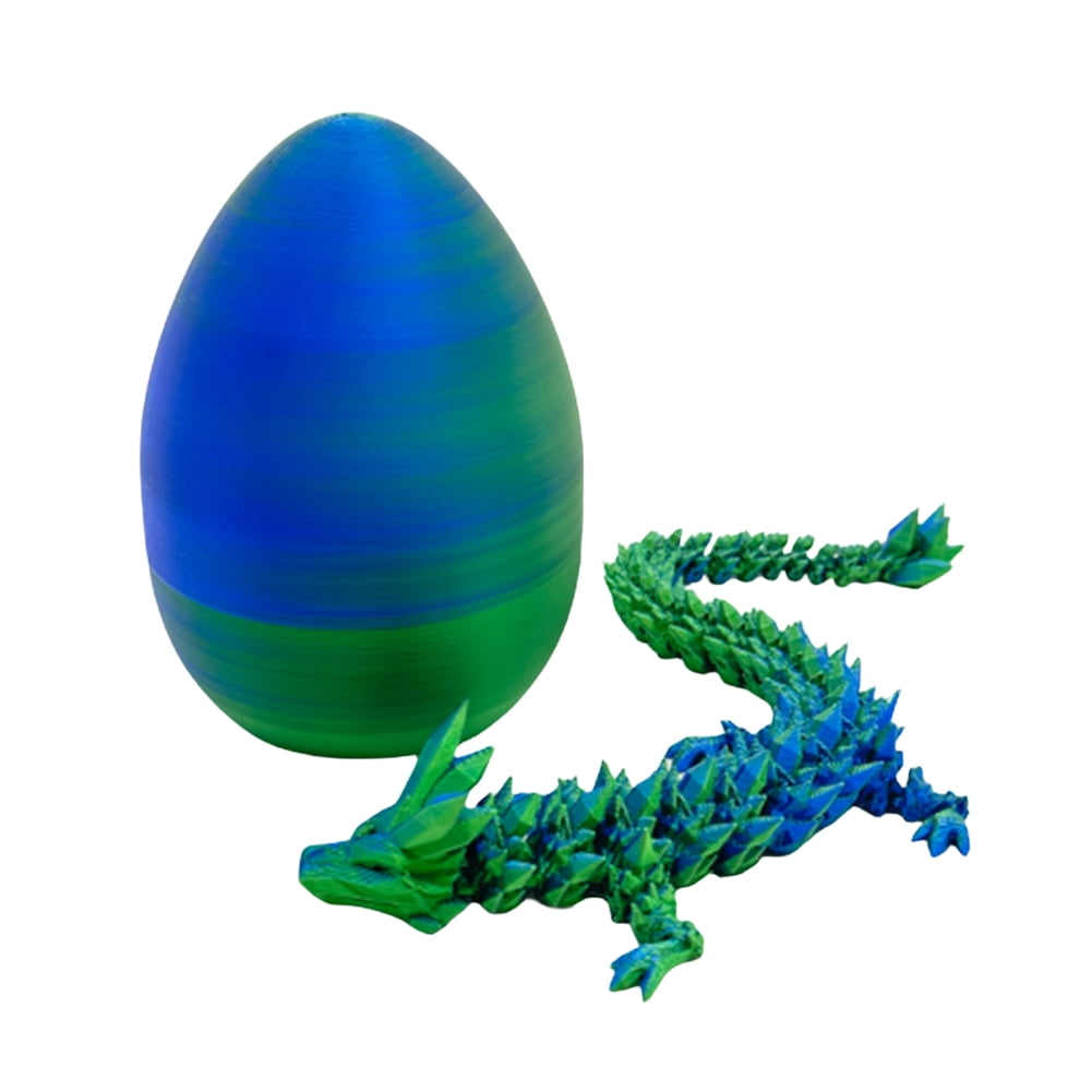 Huevo De Dragón Impreso En 3D Con Dragón Articulado – Juguete De PLA Ecológico Y Realista
