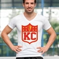 thumbnail image 4 of Kansas Shield Men's V-Neck T-shirt Champions Game Day Fantasy Football K.C. Fan, 4 of 7
