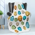 thumbnail image 4 of Shell Soft Flannel Fleece Throw Blanket, Pattern with Colorful Seashells Scallop Illustration, Cozy Plush for Indoor and Outdoor Use, 60" x 80", Multicolor, by Ambesonne, 4 of 5
