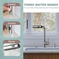 thumbnail image 4 of Wowow Pull Down Waterfall Kitchen Faucet with Soap Dispenser and 3-Mode Sprayer in Brushed Nickel for Kitchen Sink, 4 of 7