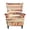 Tribal Floral Pattern Beige, variant on SEANATIVE Wingback Chair Cover 2 Piece Stretch Wing Chair Slipcovers Soft Spandex Stain Resistant Anti-Scratch Armchair Slipcover for Bedroom Living Room, Dragonfly Floral Black