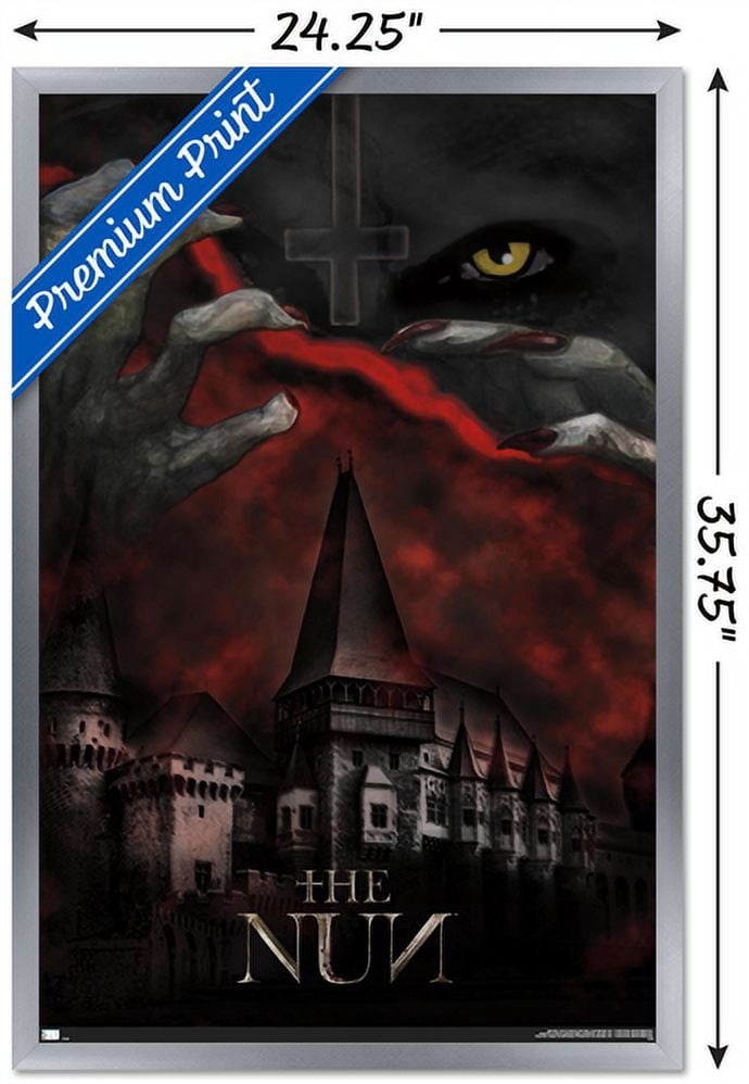 The Nun - Castle Wall Poster, 22.375" x 34", Framed