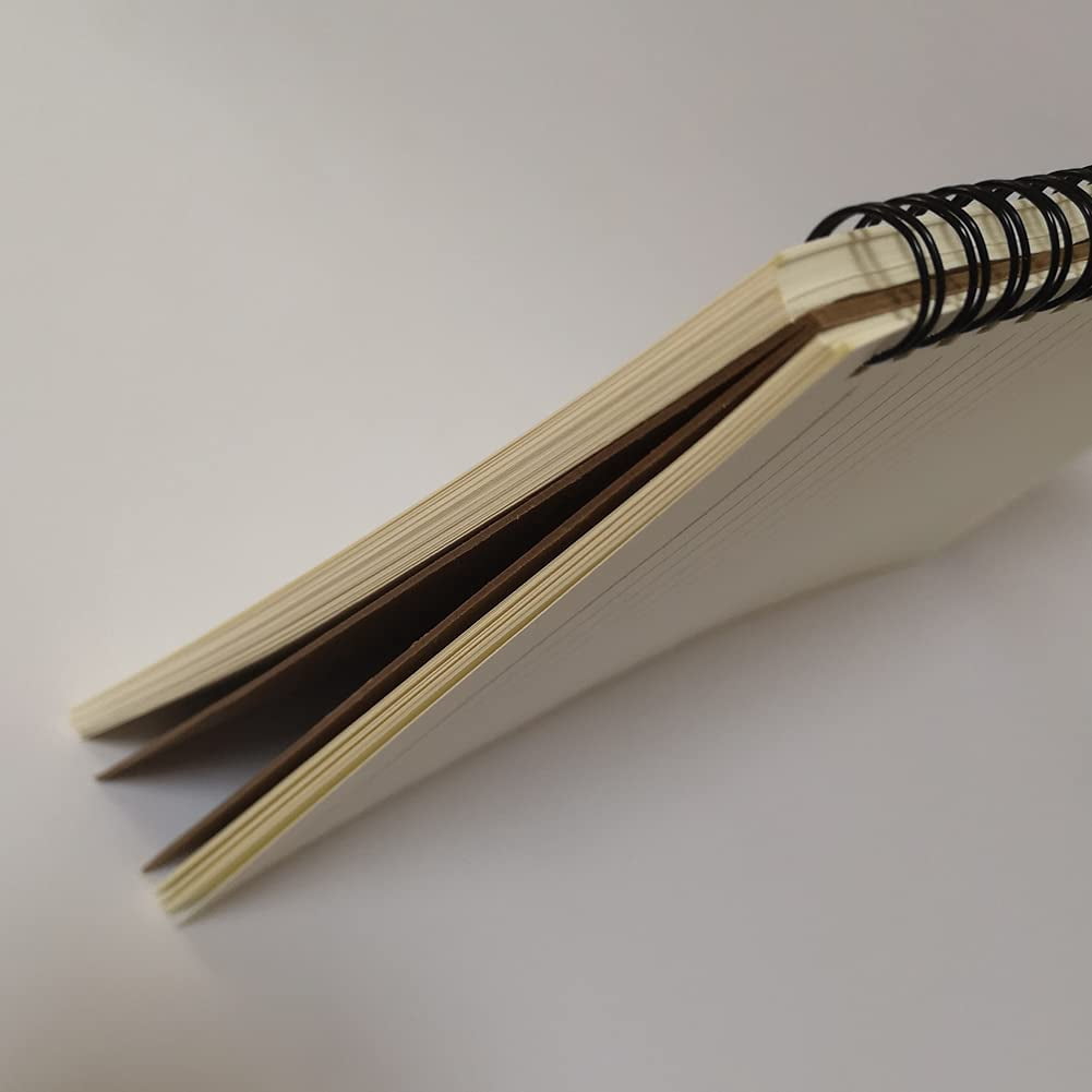 Spiral Notebook/spiral Journal Lined  B5 Hard Cover Wire Bound Notebook Ruled 70 Sheets (140 Pages) 10.5" X 7.3" 3 Notebooks Per Pack Dark Brown/blue/brown