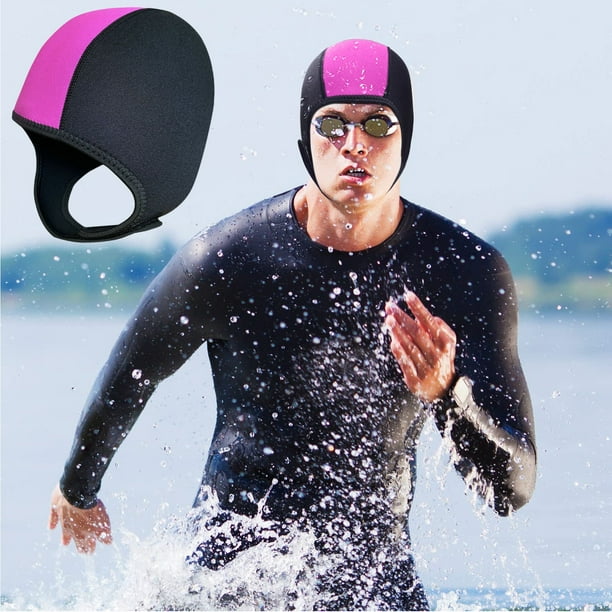 Equipo de natación, capucha de buceo de neopreno de 3 mm, máscara de snorkel, protección solar, secado rápido, cálido, resistente al viento, gorro de natación para hombres y mujeres, cobertura facial