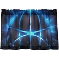 thumbnail image 2 of Basketball with Blue Light Half Window Tier Curtains 36 Inch Blackout Thermal Insulating Kitchen Linen Tier Curtains for Kitchen, Bathroom, Cafe Home Decor, 2 of 7