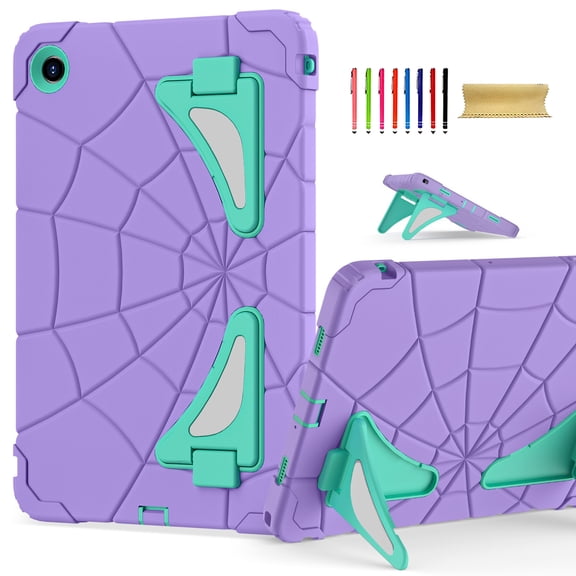 Rugged Case for Samsung Galaxy Tab A11 8.7" 2025 SM-X133 X135, Cute Design Foldable Kickstand Shockproof Kids Friendly Drop Protection Cover Case for Galaxy Tab A11 8.7", Purple