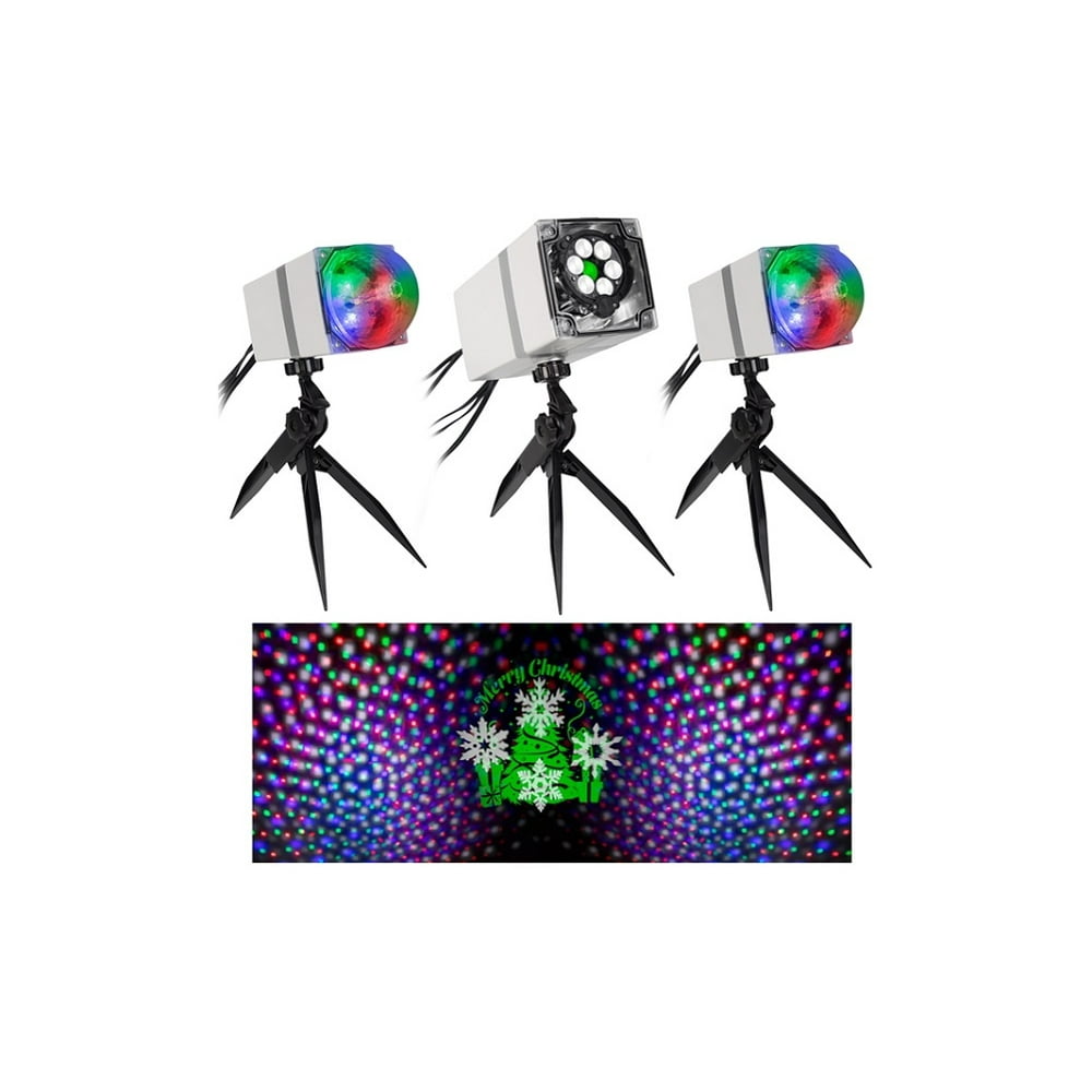 Orchestra of Lights LED Projection Set with 3 Spotlights and Speaker