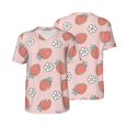 thumbnail image 6 of Rocae Strawberry And Flowers for Breathable Men's Baseball T-Shirt Fashionable Casual Baseball Jersey, Moisture-wicking Sportswear X-Large, 6 of 9