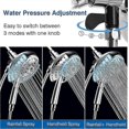 thumbnail image 4 of High Pressure Dual Shower Head with Handheld & Rainfall Modes - 59" Rotatable Stainless Steel Hose for INAVAMZ, 4 of 5