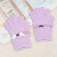 thumbnail image 3 of Children's cute kitty warm gloves winter knitted mittens, 3 of 5