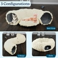 thumbnail image 4 of PETMAKER Cat Tunnel with Cat Bed - Multifunctional Cat Tunnel Bed, Cream, 4 of 11