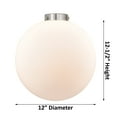 thumbnail image 2 of Innovations Lighting  Caden Beacon - 1 Light 12" Flush Mount Clear/Satin Gold, 2 of 4