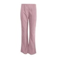 thumbnail image 4 of Womens Trousers Woman Pants Casual Pink Pants Women Womens Lounge Pants Women'S Wide Leg Pants with Pockets Women Fall Pants, 4 of 5
