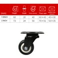 thumbnail image 5 of TIERPOP Caster for w/ Screw [Ball Bearing] [Polyurethane]，Caster Wheel [Set of 4] for Furniture [1.5" 2" ], 5 of 21