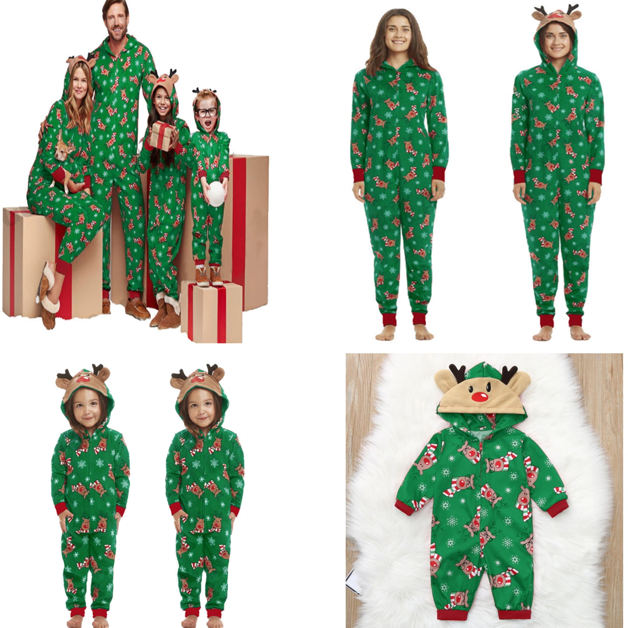 New CARTER/'S Girls Santa Pajamas 6m 9m 12m 18m Christmas Holiday Red