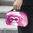 thumbnail image 2 of Monkey Travel Case Charger Pouch Hard Drive Bag Cable Organizer Desk Cord Travel Organizer Waterproof Oxford Fabric Electronic Digital Accessories Storage Bag Black 5.9x9.44x3.14 in, 2 of 6
