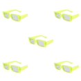 thumbnail image 3 of kurtrusly Rectangular Lightweight Frame Protection For Fashionable Look PC Materials Eyeglasses SHINY GREEN  frame 5Set, 3 of 6