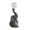 thumbnail image 4 of Outdoor Elephant Statue Resin Garden Sculpture Solar Light Playful Lawn Decoration Patio Yard Ornament for All Ages, 4 of 9