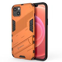 Dteck Slim Case for iPhone 14 Plus with Kickstand, Hybrid Shockproof Rugged Case Hard Cover with Invisible Stand for Apple iPhone 14 Plus 6.7 inch 2022, Orange