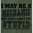 thumbnail image 2 of Mechanic Cant Fix Stupid Rude Honest Men's Big & Tall Crewneck Sweatshirt Brisco Brands 3X, 2 of 4