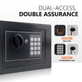 thumbnail image 3 of Money Safe Box for Home with Light Money Bag Security Safe Box for Money Safe with Keys  Pass Code Lock Box Safe with Digital Keypad Black, 3 of 16