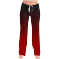 thumbnail image 1 of KIHOUT Sweatpants for Woman New Arrivals Fashion Gradient Printing Elastic Waist Drawstring Full Length Trousers with Pockets, 1 of 5