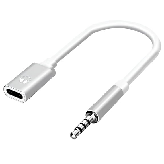 GJX USB C to 3.5mm Headphone Adapter, Type C Female to Aux Stereo Jack Converter, Portable Audio Splitter for PC, Laptop, and Wired Earbuds