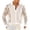 White, variant on ShomPort Men's Button Down Shirt Floral Lace See Through Patchwork Collared Long Sleeve Clubwear Going Out Outfits
