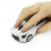 KUYHRF Wireless Mouse, 2.4GHz Car Shaped Wireless Mouse,1600 DPI Optical Cordless Mouse with USB Receiver,Cordless Computer Mouse for PC Laptop Computer Notebook -White
