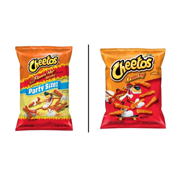 Cheetos Crunchy Flamin' Hot Cheese Snacks 15 oz & Cheetos Crunchy Cheese Snacks 8.5 oz