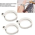 thumbnail image 2 of Knitting Crochet Loop Ring, 6PCS Professional Portable Arc Design Metal Crochet Rings Yarn Thread Guide Finger Holder Adjustable Opening Knitting Ring for DIY, 2 of 5