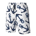 thumbnail image 5 of Naloa Navy Blue Anchors Men's Beach Shorts, Surfing shorts, Swim trunks, Quick Dry Swim Trunks for Surfing Beach Fun - Medium, 5 of 9
