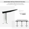 thumbnail image 3 of Outsunny 16.5' x 10' Transparent Wall Pergola, UV Blocking Awning, Gray, 3 of 9