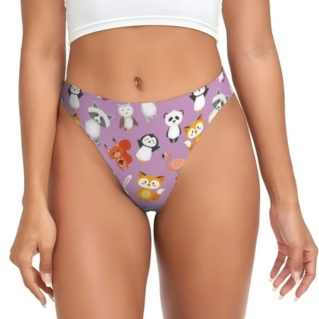 Sigee Lovely Animals for Women s G-String Panty  Low Rise  Soft Lace Perfect for Everyday Wear or Special Occasions-Small